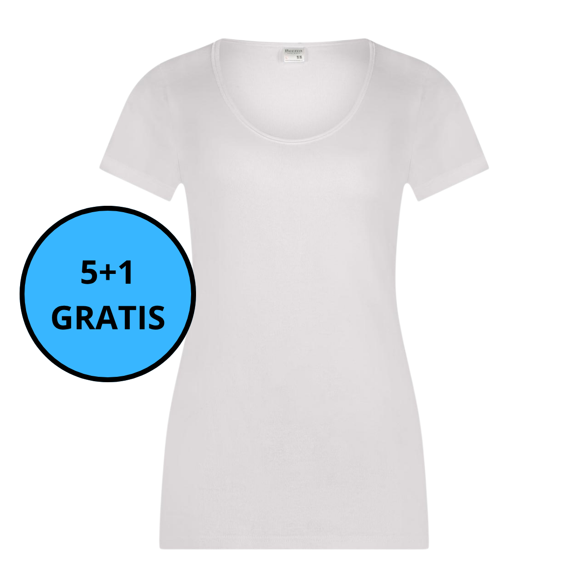 Beeren Bodywear - Dames Shirt Korte Mouw met Ronde Hals Elise 5+1 GRATIS