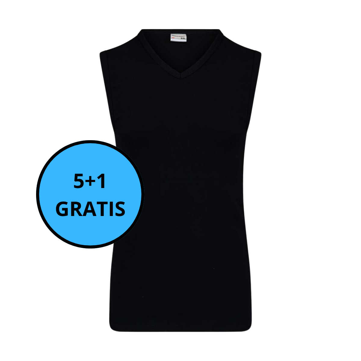 Beeren Bodywear - Heren Mouwloos Shirt met V-Hals Jake 5+1 GRATIS