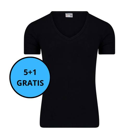 Beeren Bodywear - Heren Shirt met Diepe V-Hals David 5+1 GRATIS