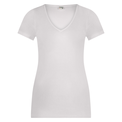 Beeren Bodywear - Dames Shirt Korte Mouw met V-Hals Linde