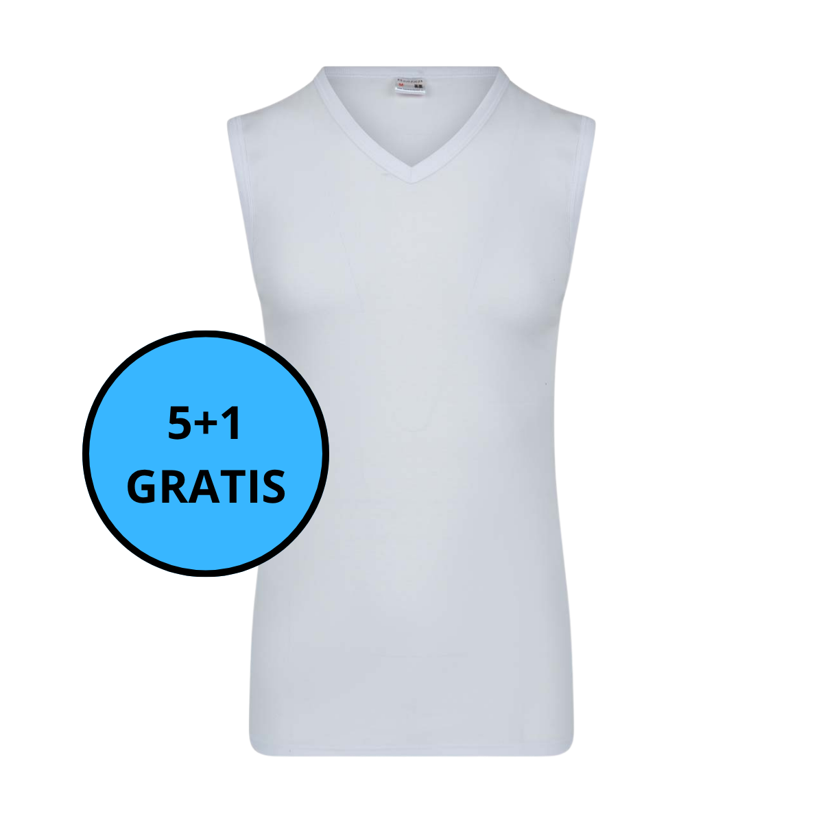 Beeren Bodywear - Heren Mouwloos Shirt met V-Hals Jake 5+1 GRATIS