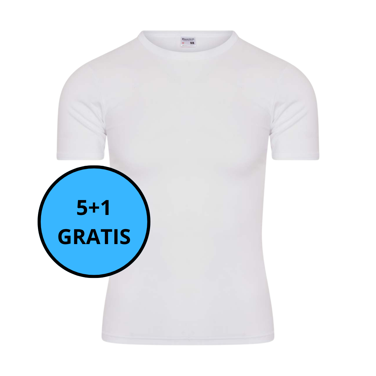 Beeren Bodywear - Heren Shirt Korte Mouw Jens 5+1 GRATIS