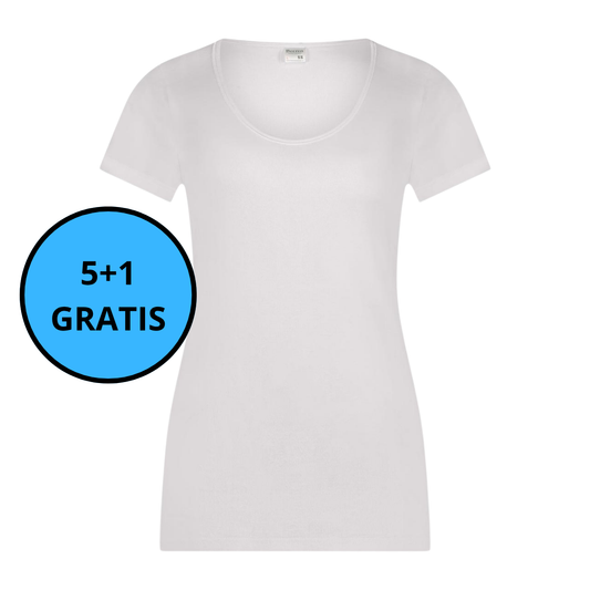 Beeren Bodywear - Dames Shirt Korte Mouw met Ronde Hals Elise 5+1 GRATIS