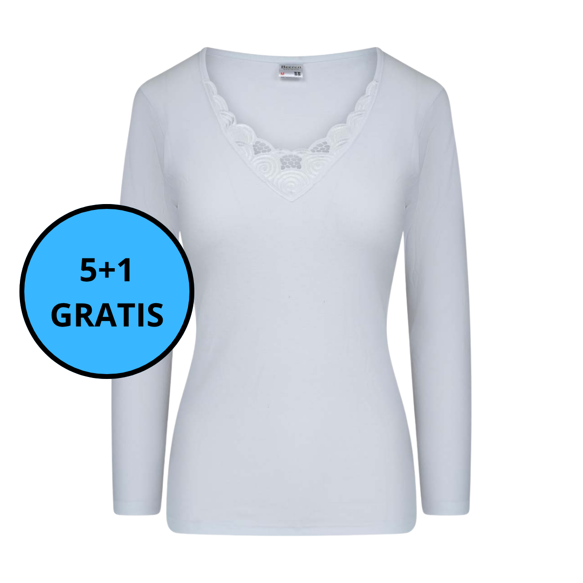 Beeren Bodywear - Onderblouse Lange Mouw Beatrix 5+1 GRATIS