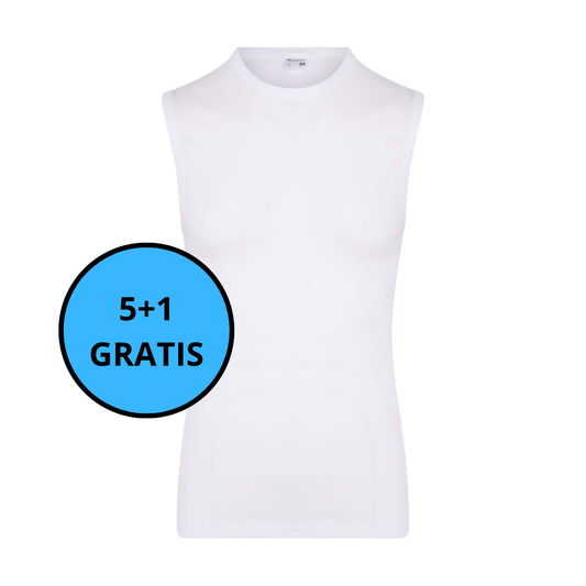 Beeren Bodywear - Mouwloos shirt EXTRA LANG Stijn 5+1 GRATIS