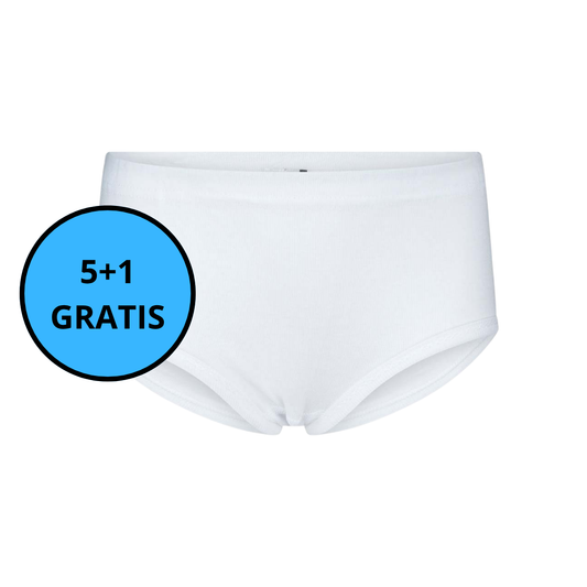 Beeren Bodywear - Meisjes Slip Patricia Wit 2-Pack 5+1 GRATIS