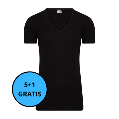 Beeren Bodywear - Heren Shirt EXTRA LANG met Diepe V-Hals Willem 5+1 GRATIS